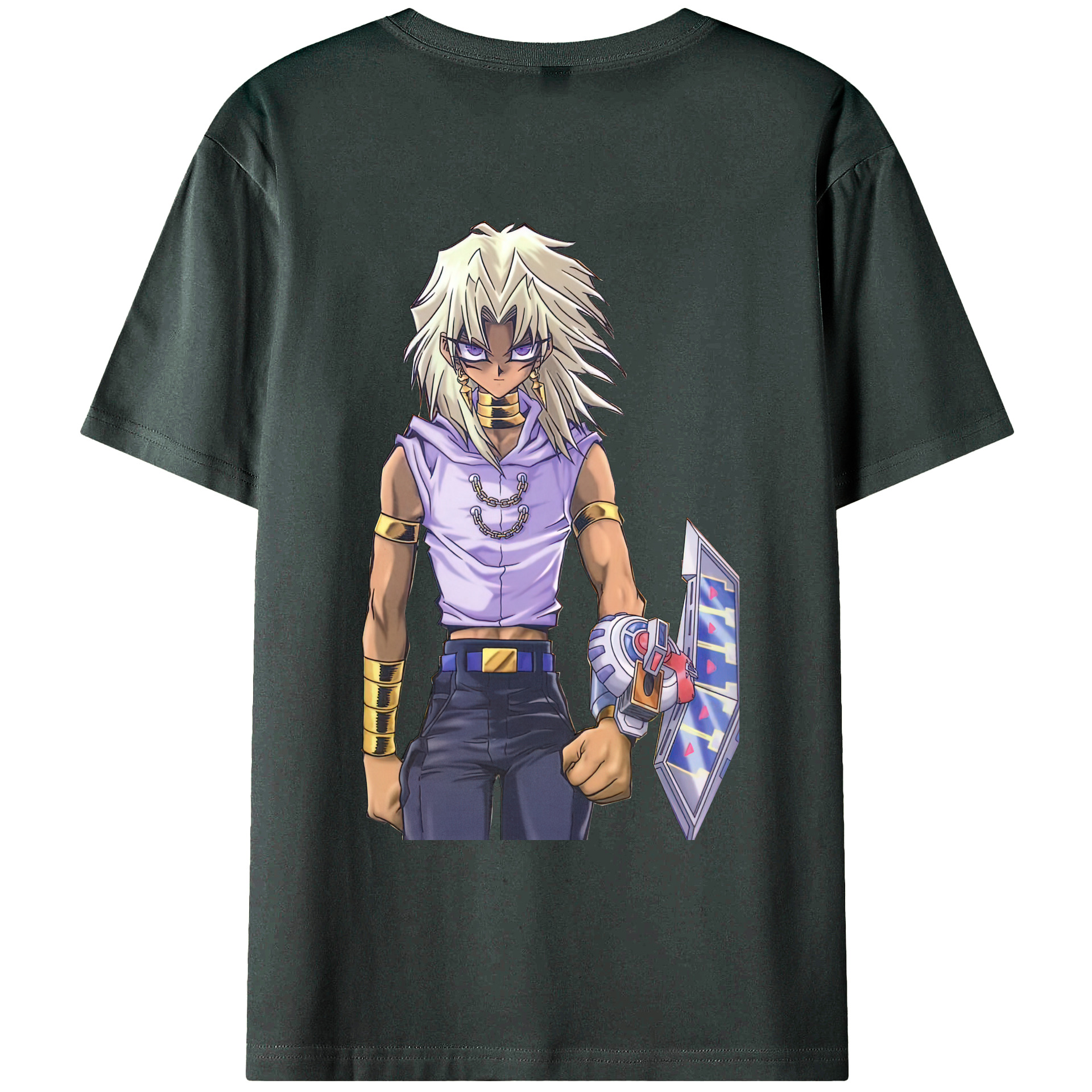 （画像用） 遊☆戯☆王 Yu-Gi-Oh! 綿100％ メンズ半袖Tシャツ（バックプリント） 通気性